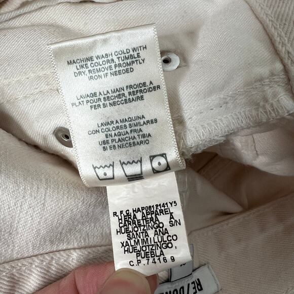 RE/DONE 40s Zoot Straight Jeans Vintage White Denim Size 31 - Picture 6 of 12